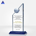 Crystal Award Golden Metal with Trophy Globe Technology